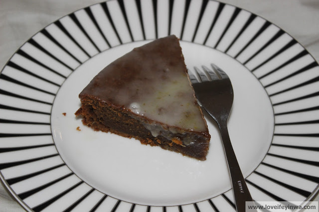 Gingerbread Cake with Orange Icing Glaze