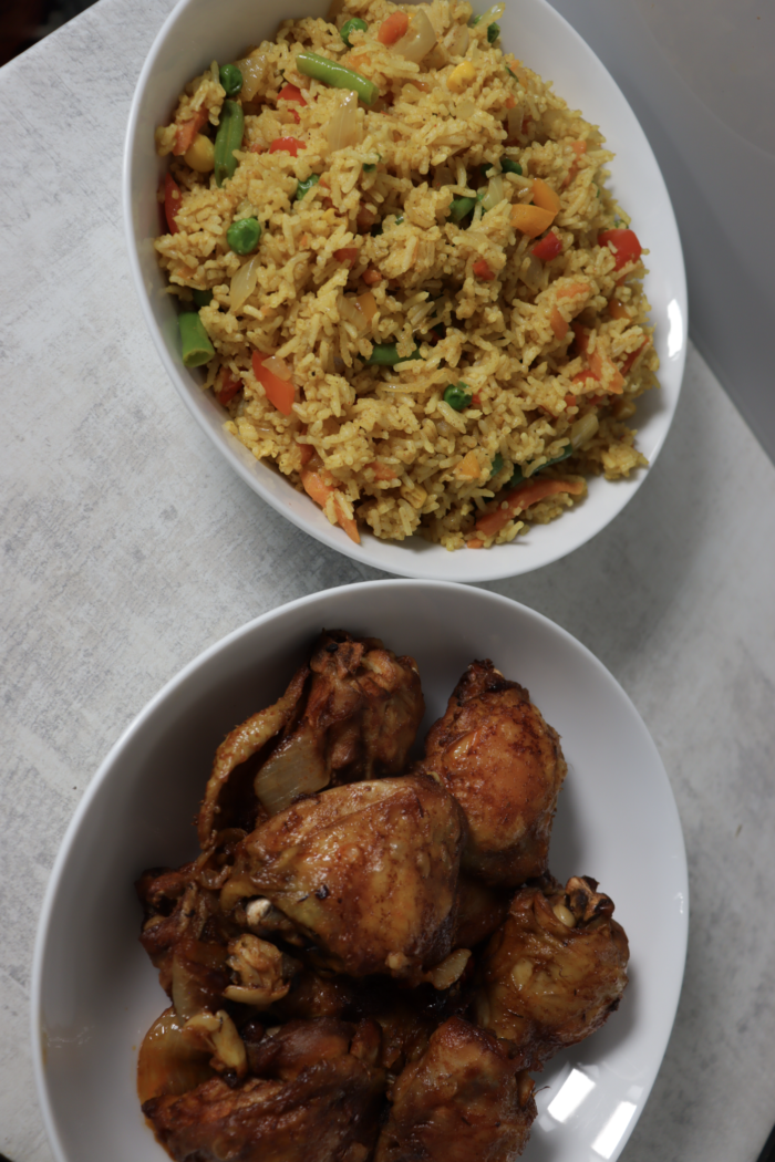 Nigerian Fried Rice and Chicken